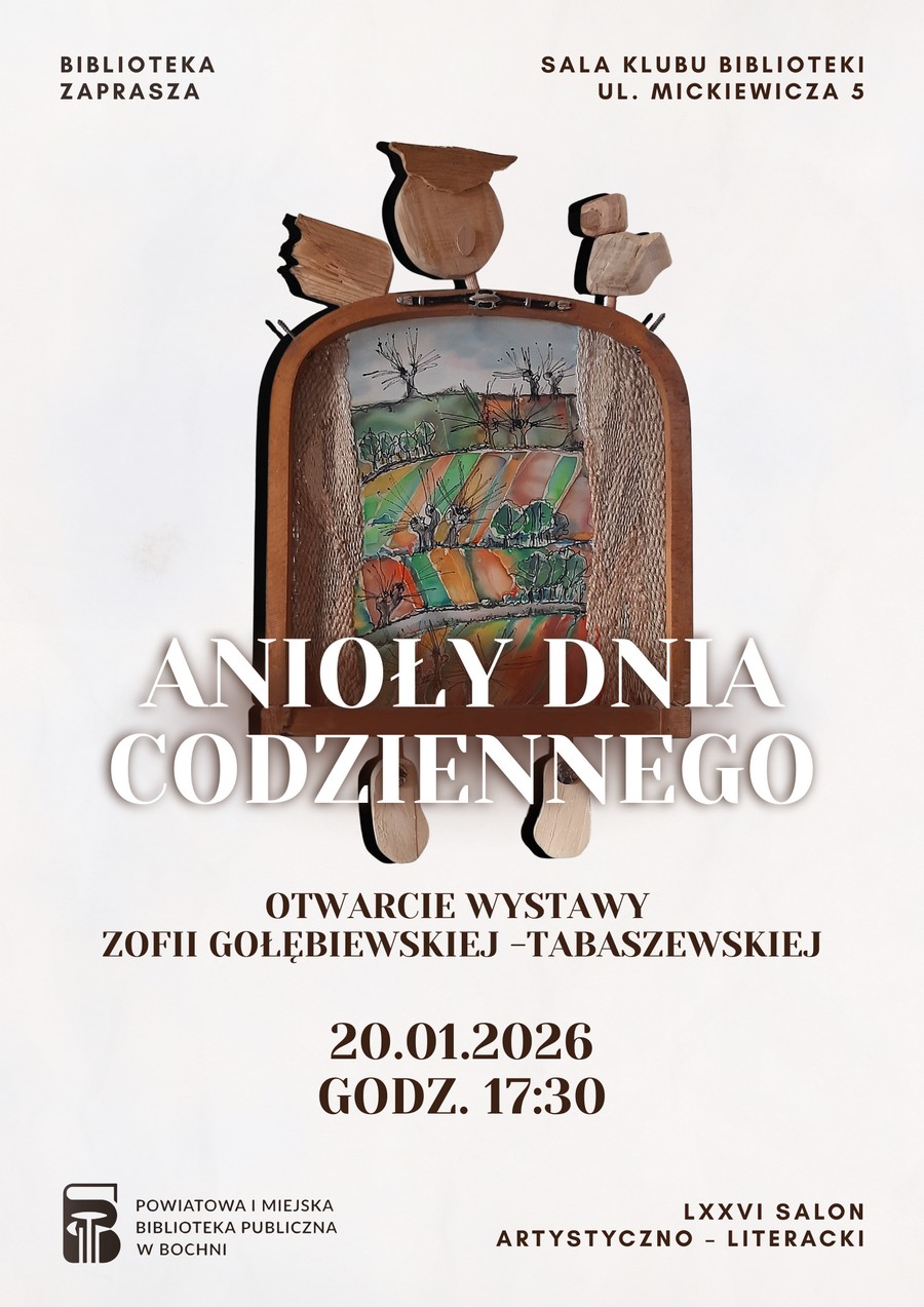 Biblioteka w Bochni. Wernisaż wystawy „Anioły dnia codziennego”