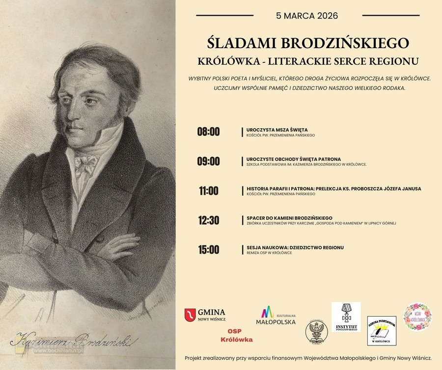 Królówka – Literackie Serce Regionu. Już 5 marca obchody ku czci Kazimierza Brodzińskiego