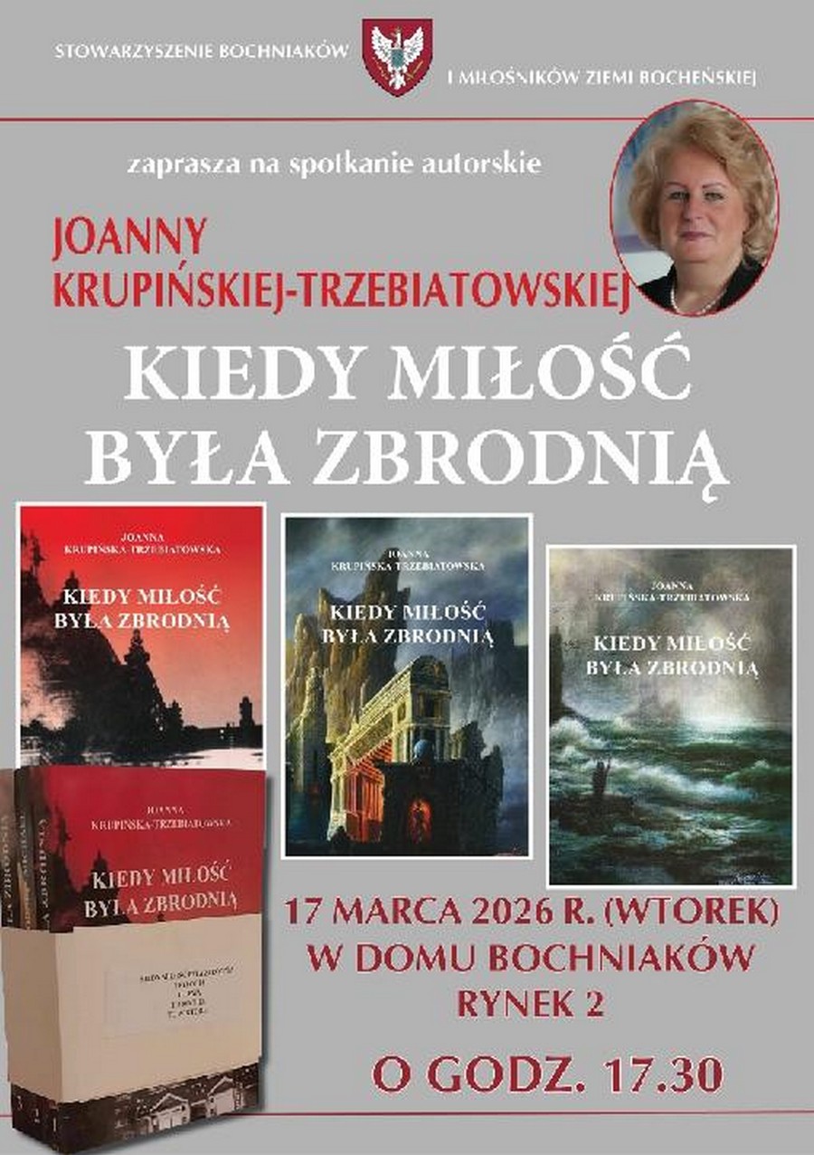 „Kiedy miłość była zbrodnią”. We wtorek spotkanie autorskie w Domu Bochniaków
