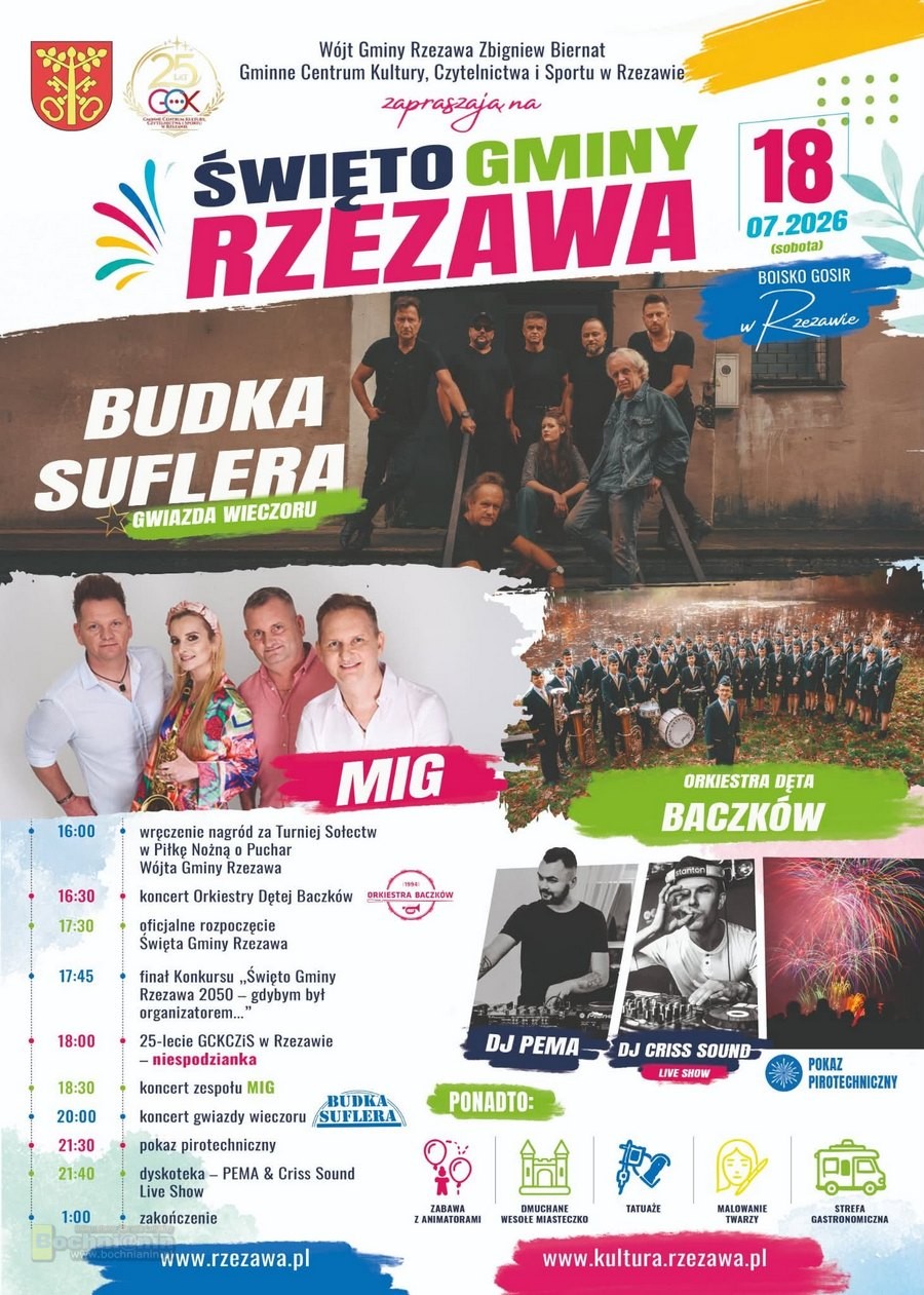 Budka Suflera gwiazdą Święta Gminy Rzezawa – PROGRAM