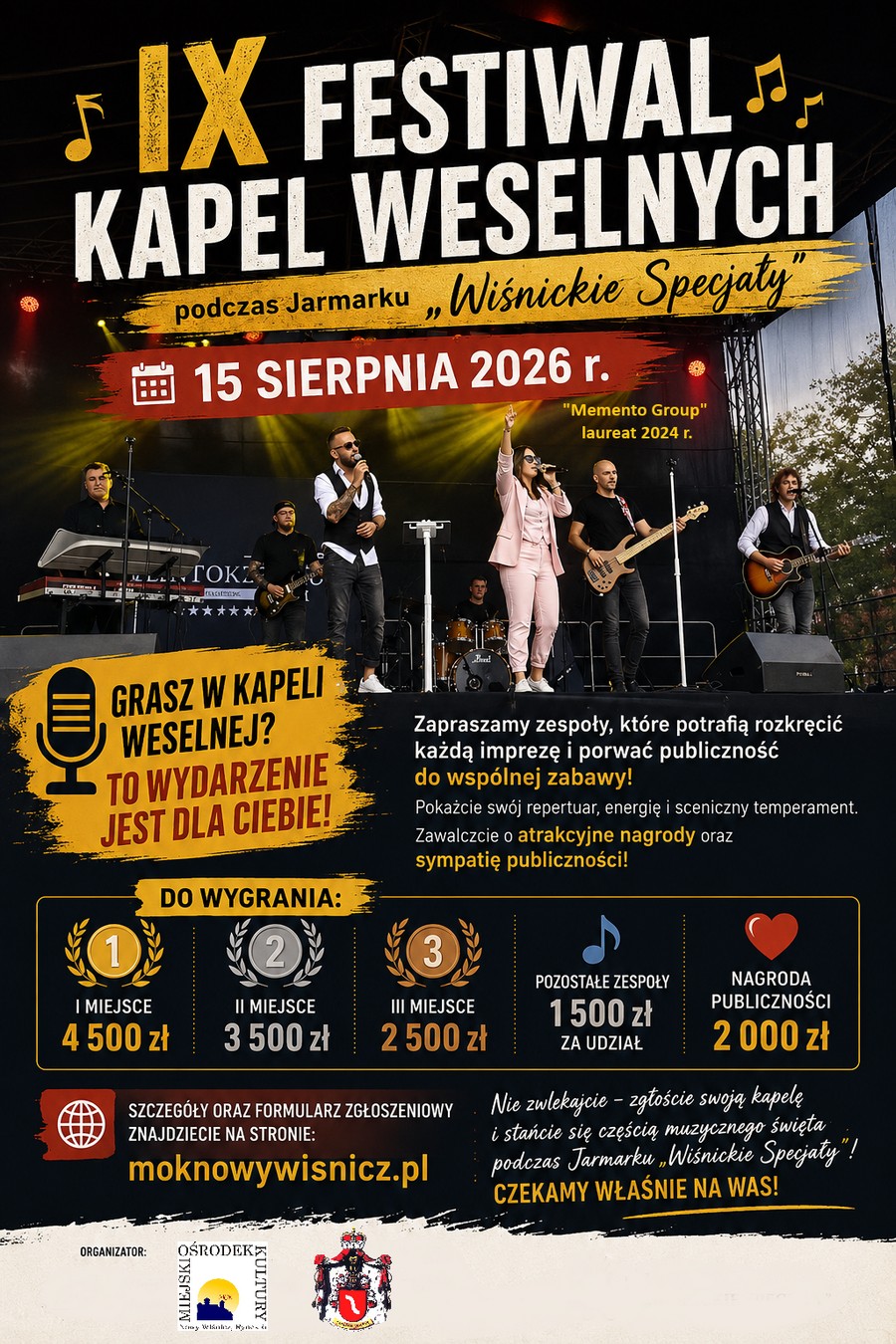 Nowy Wiśnicz. Jarmark „Wiśnickie Specjały” i Festiwal Kapel Weselnych już 15 sierpnia