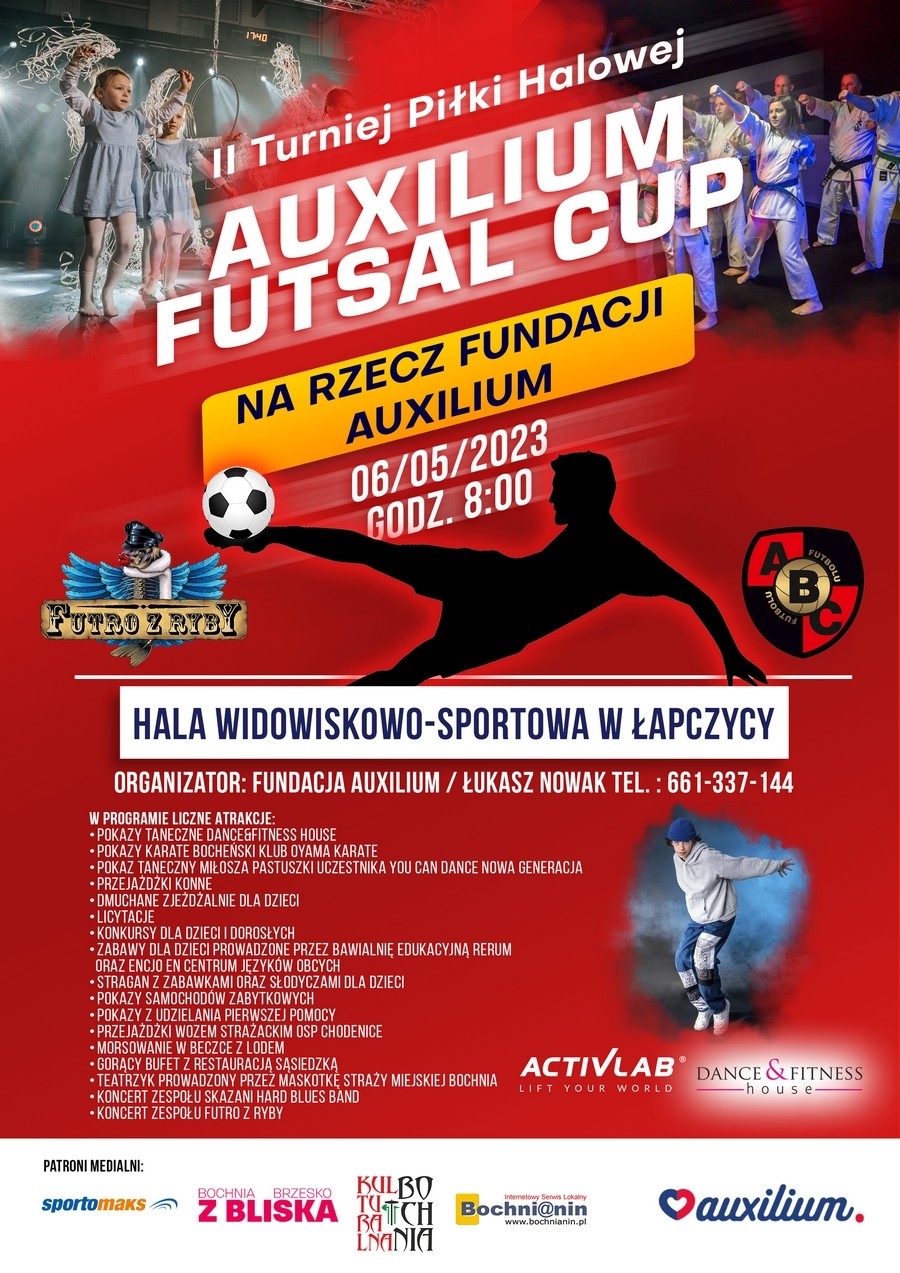 Łapczyca. Auxilium Futsal Cup – sportowe emocje i wielka pomoc dla małego Michała