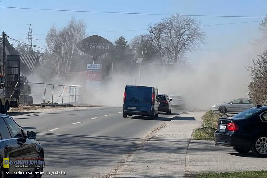 Bochnia. „Zadyma” przy budowie na ulicy Brodzińskiego. „Masakra co się dzieje” – WIDEO