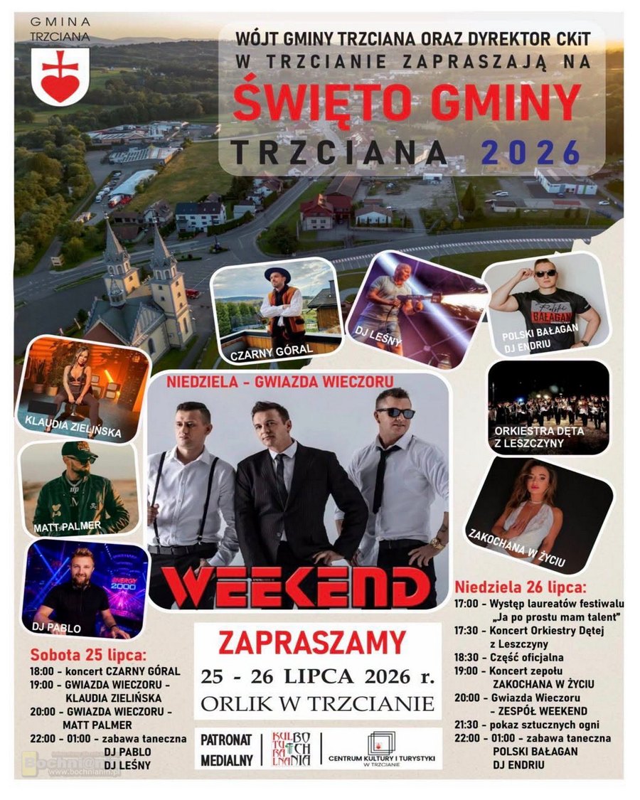 W ten weekend Święto Gminy Trzciana – PROGRAM