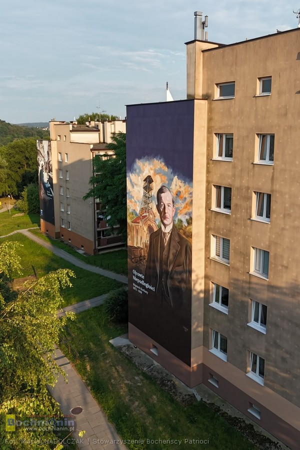 Bochnia. Powstał czwarty mural z cyklu „Ojcowie Niepodległości”. Upamiętnia Wojciecha Korfantego – ZDJĘCIA