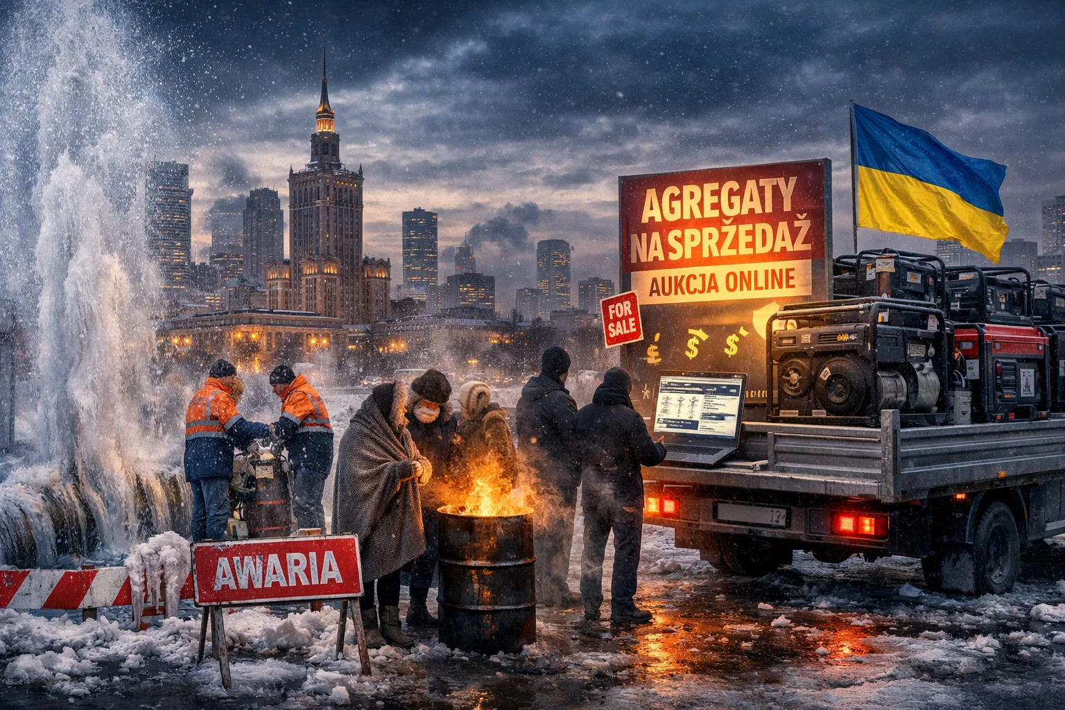 Agregaty pojechały na Ukrainę a Polacy marzną w swoich domach