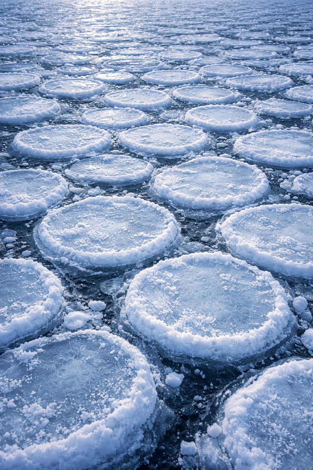 Lodowe naleśniki na Bałtyku.