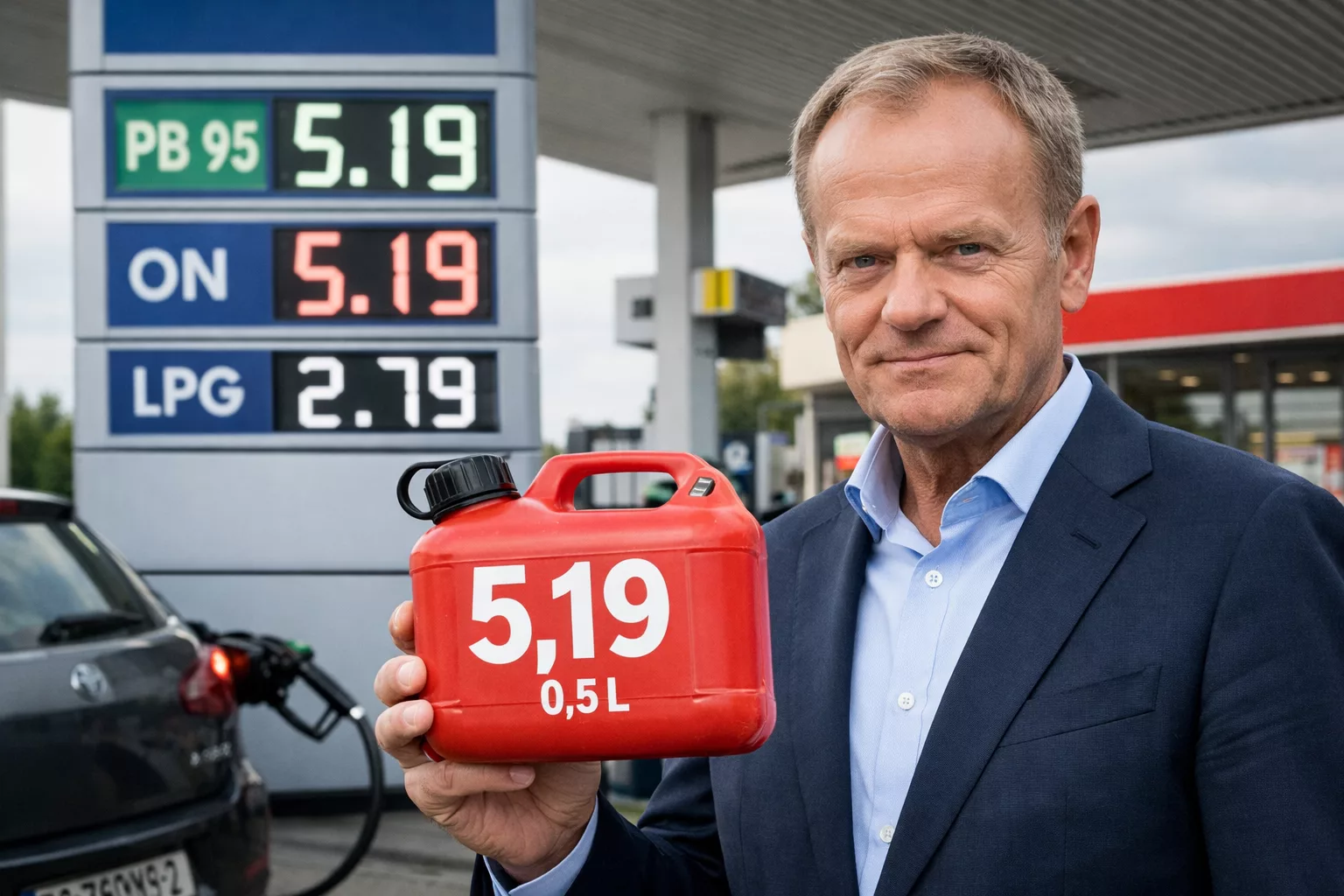 Tusk Paliwo po 5,19 zł? Polacy odpowiadają jednym zdaniem za PÓŁ LITRA