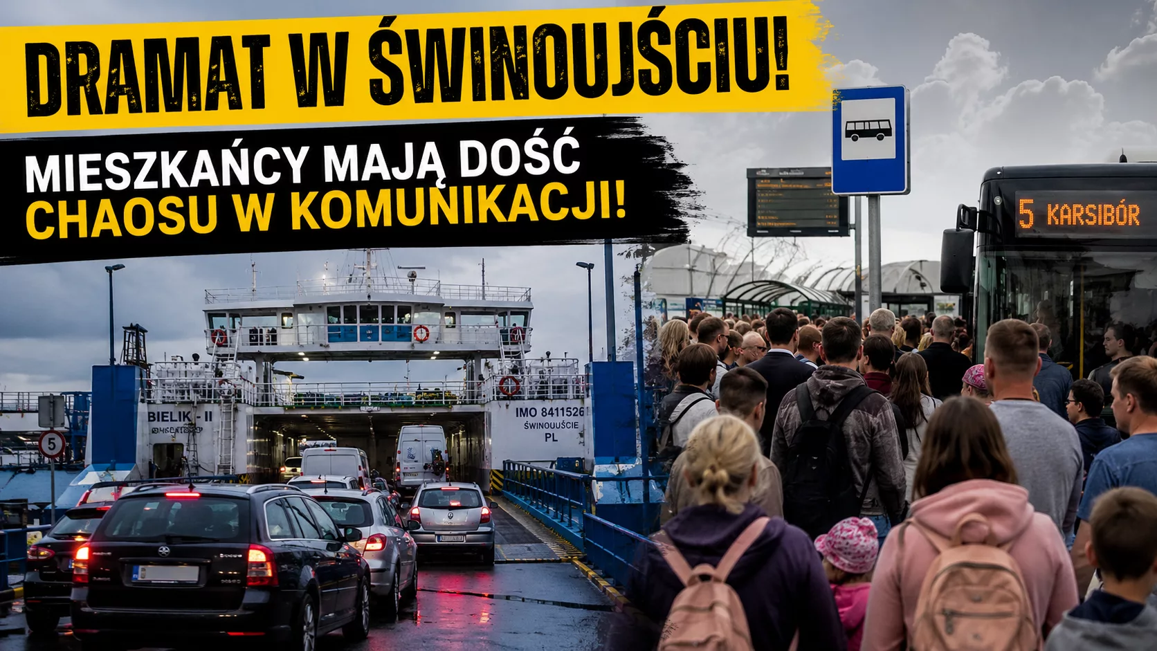 Chaos w Świnoujściu. Mieszkańcy mają dość komunikacyjnej katastrofy