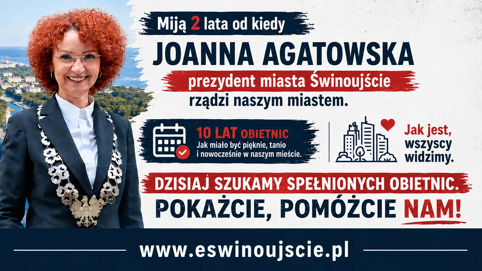 Dwa lata rządów Joanny Agatowskiej w Świnoujściu. Mieszkańcy pytają: gdzie są obiecane zmiany?