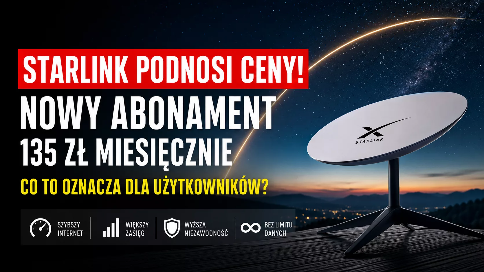 Starlink podnosi ceny abonamentu. Użytkownicy zapłacą więcej za internet satelitarny