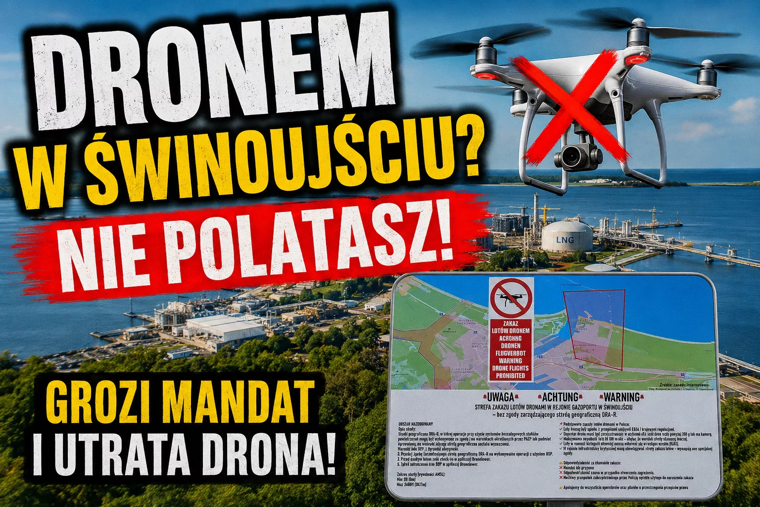 W Świnoujściu dronem nie polatasz.