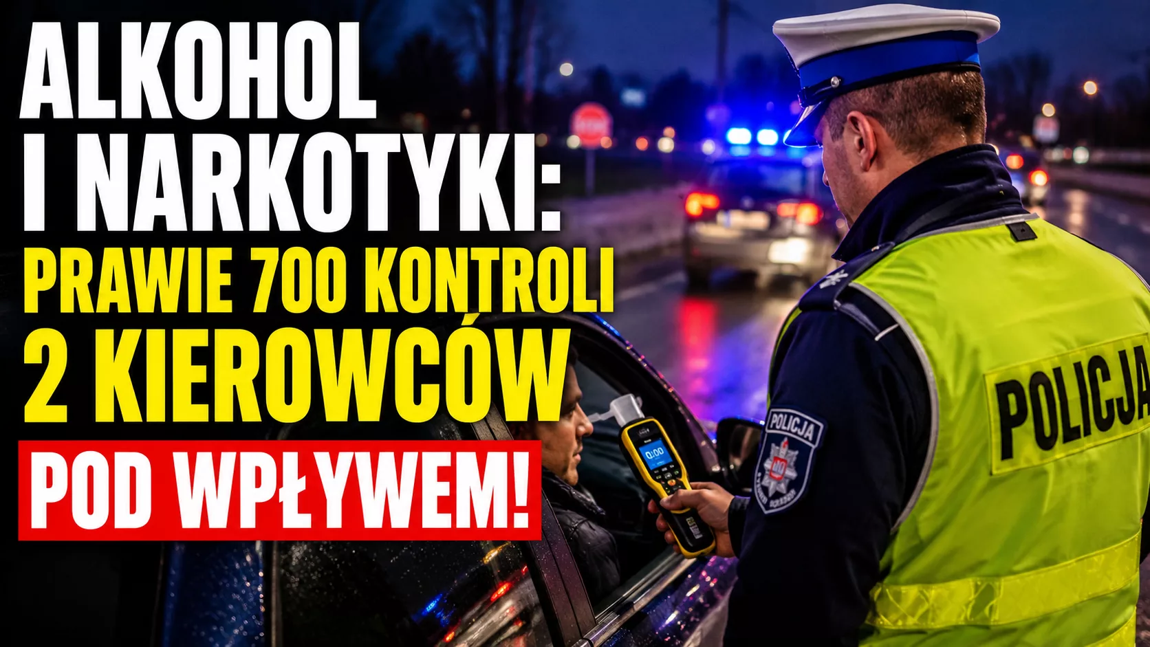 Alkohol i narkotyki na drogach. Policja przeprowadziła wielką akcję kontrolną