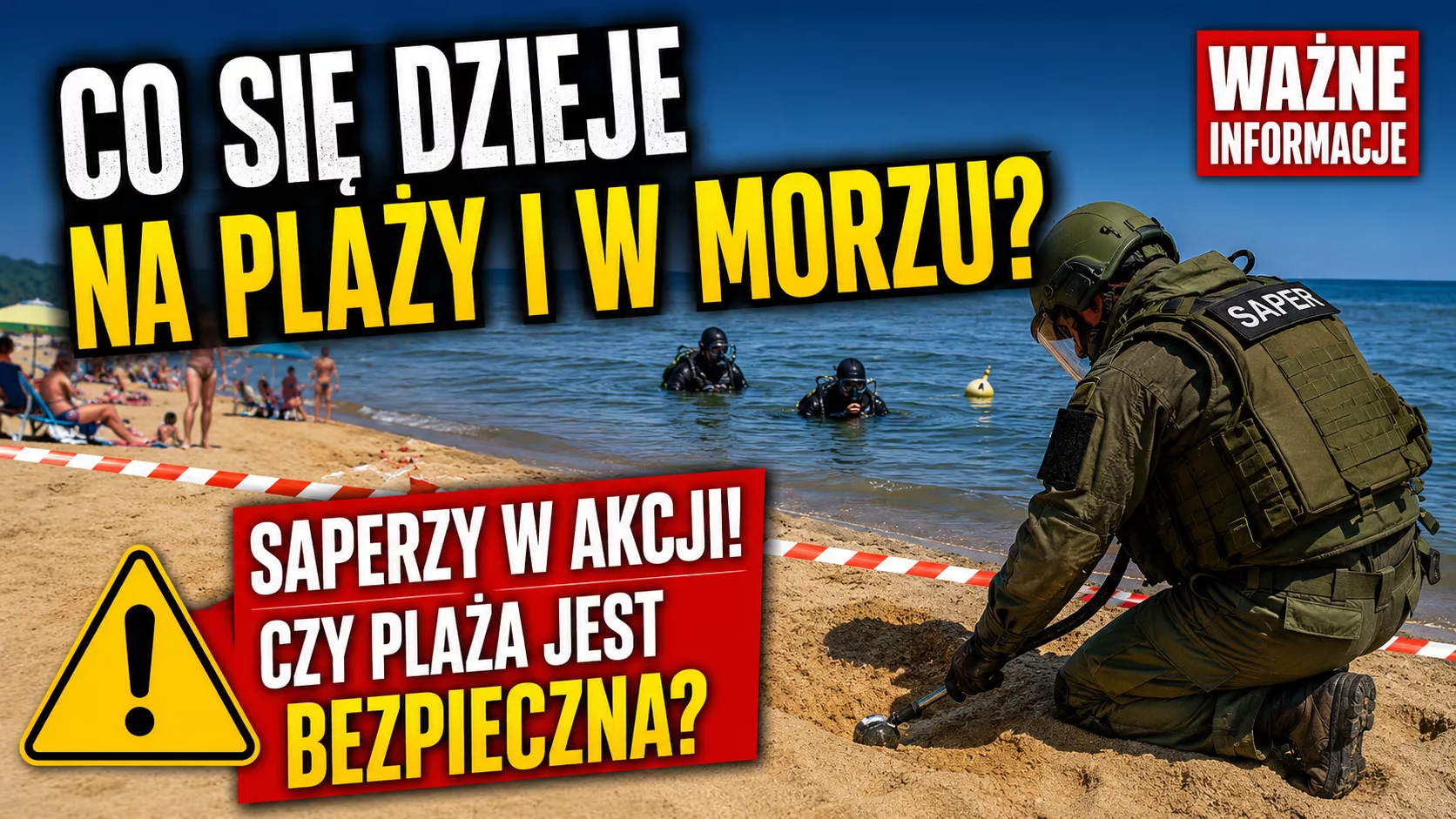 Saperzy na plaży w Świnoujściu. Trwa rozminowanie terenu pod terminal kontenerowy