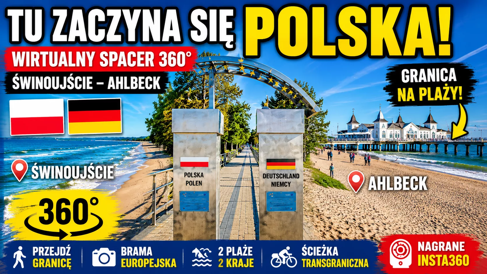 Tu zaczyna się Polska. Niezwykłe miejsce, gdzie granica przebiega przez plażę