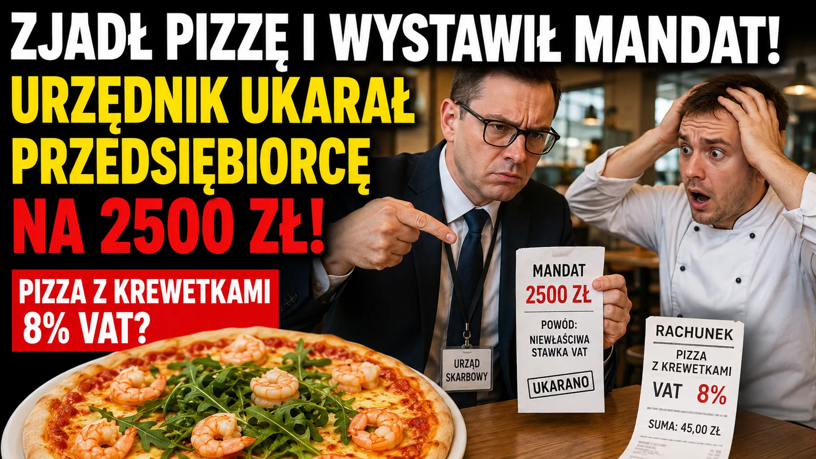 Urzędnik zjadł pizzę, a potem wystawił mandat. Przedsiębiorca zapłaci 2500 zł