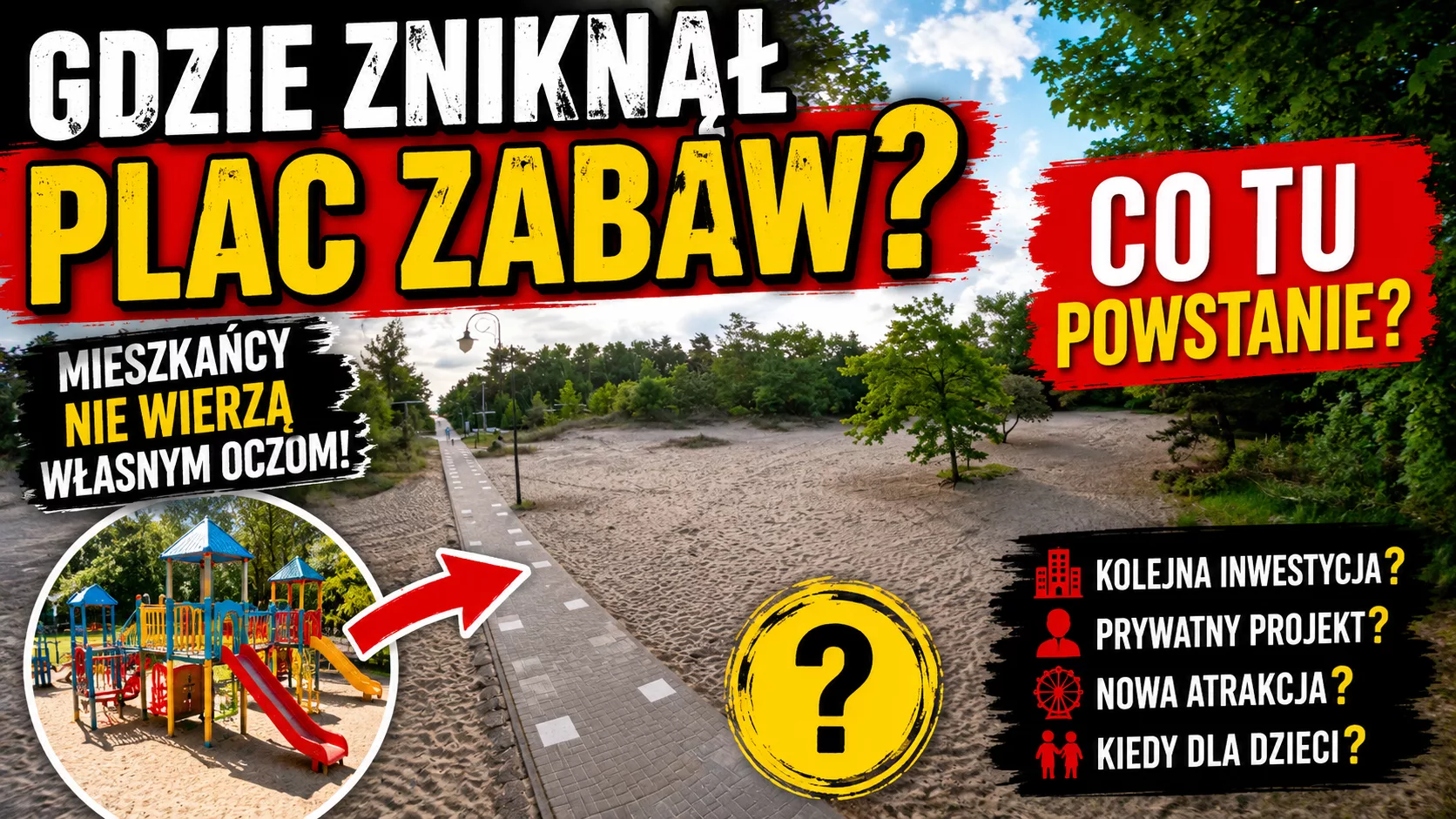 Gdzie zniknął plac zabaw z promenady w Świnoujściu? Mieszkańcy pytają: co powstanie w jego miejscu?