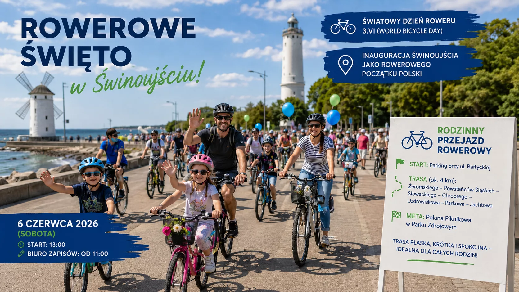 Rowerowe Święto w Świnoujściu. Parada z okazji Światowego Dnia Roweru już 6 czerwca