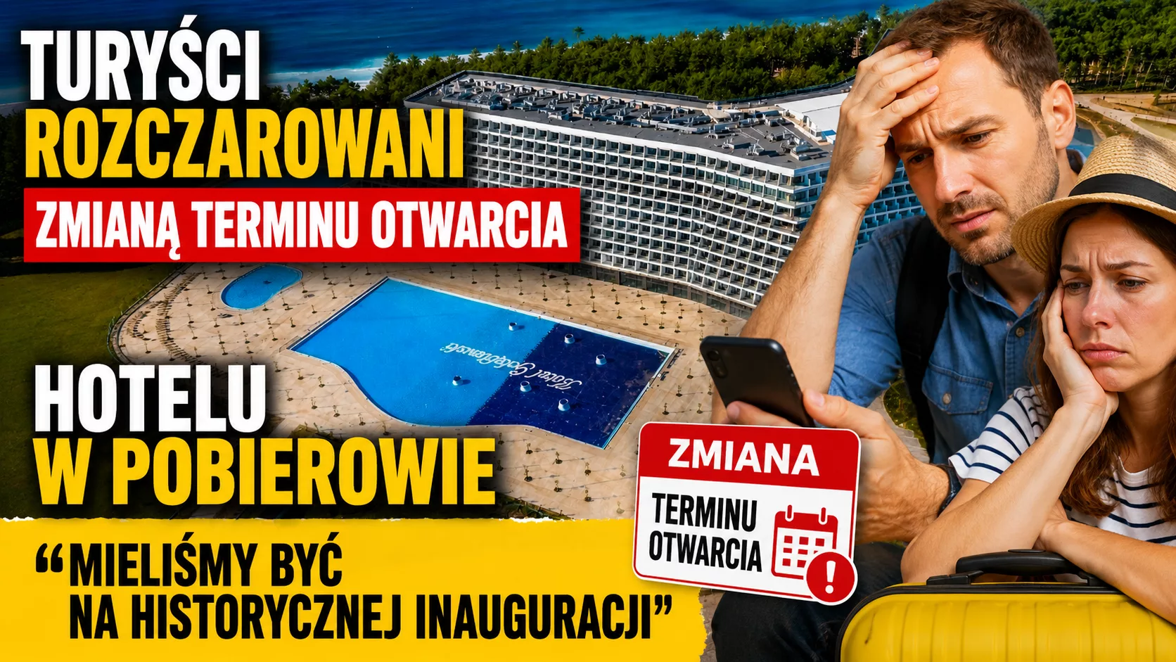 Turyści rozczarowani zmianą terminu otwarcia hotelu w Pobierowie. „Mieliśmy być na historycznej inauguracji”