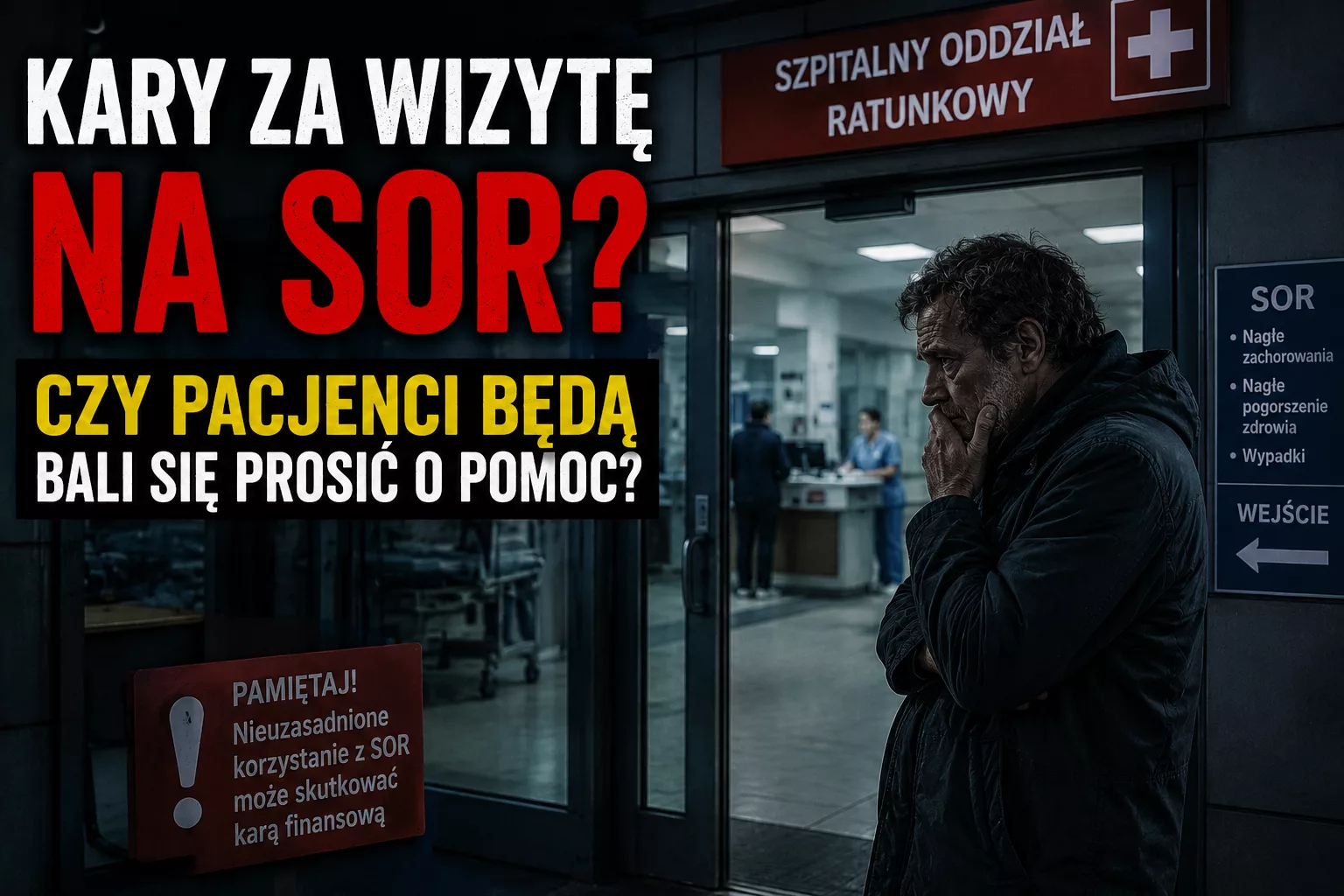 Kary za wizytę na SOR? Czy pacjenci będą bali się prosić o pomoc?