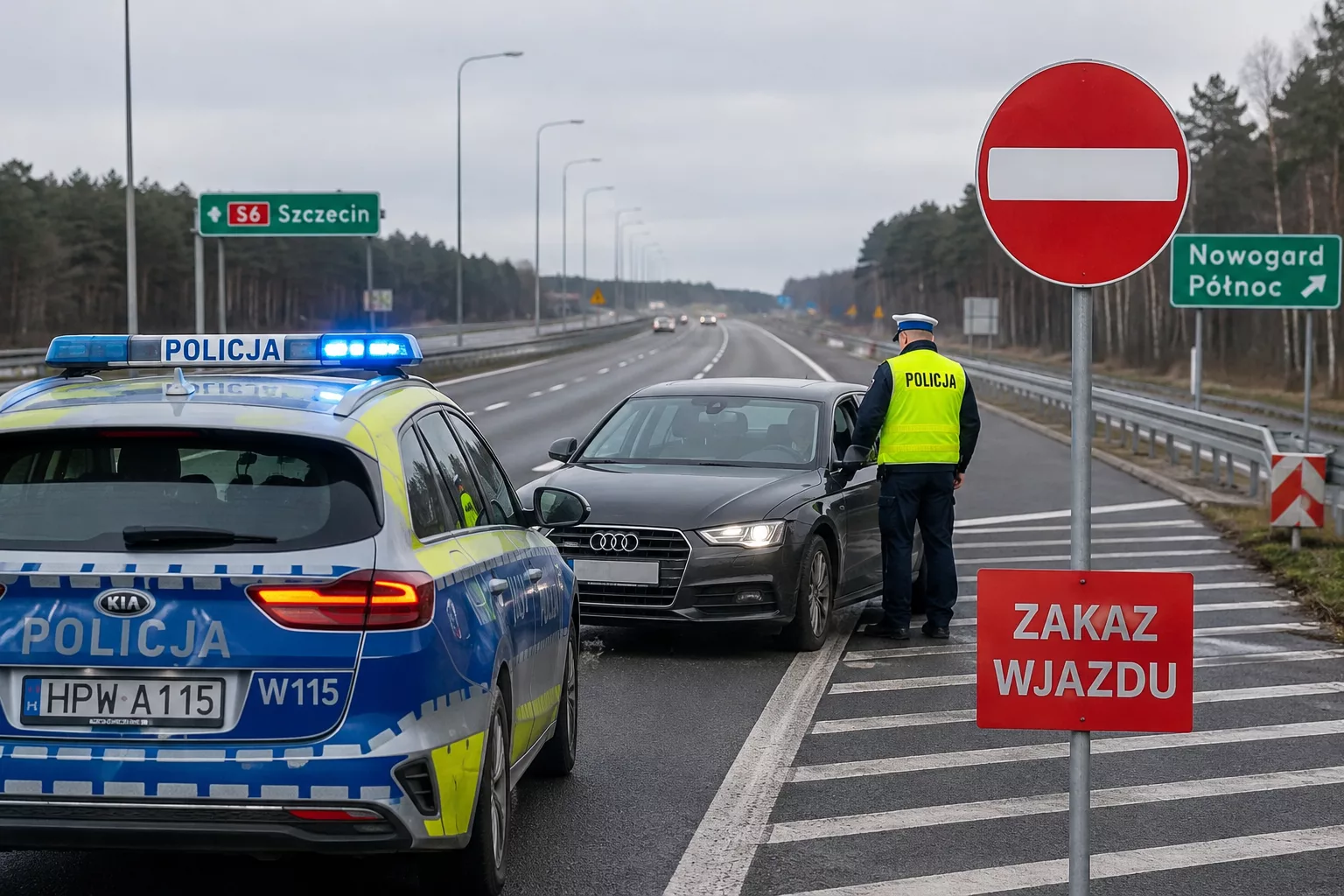 Szokujące sceny na drodze ekspresowej S6