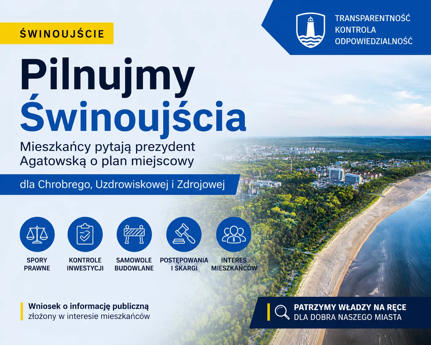 Pilnujmy Świnoujścia: mieszkańcy pytają prezydent Agatowską o plan miejscowy dla Chrobrego, Uzdrowiskowej i Zdrojowej