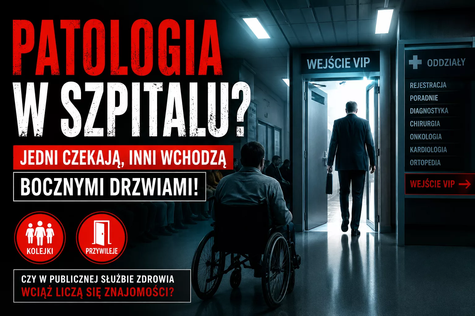 Patologia w służbie zdrowia? Gdy jedni czekają miesiącami, inni wchodzą bocznymi drzwiami