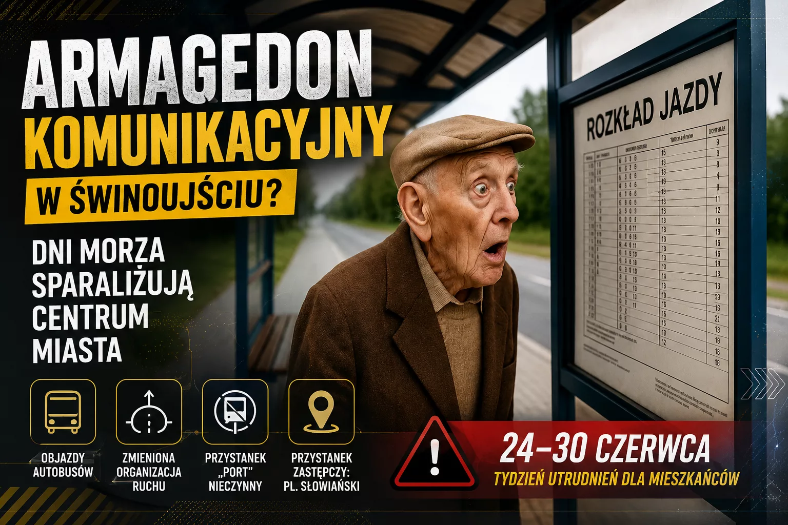 Armagedon komunikacyjny w Świnoujściu? Dni Morza znów sparaliżują centrum miasta