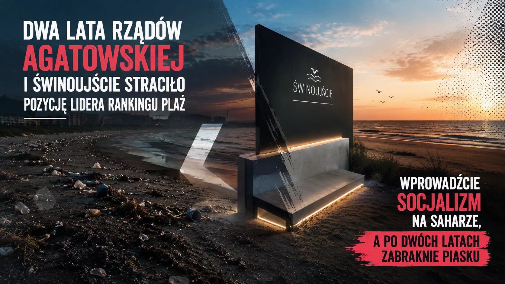 Dwa lata rządów Agatowskiej i Świnoujście straciło pozycję lidera rankingu plaż