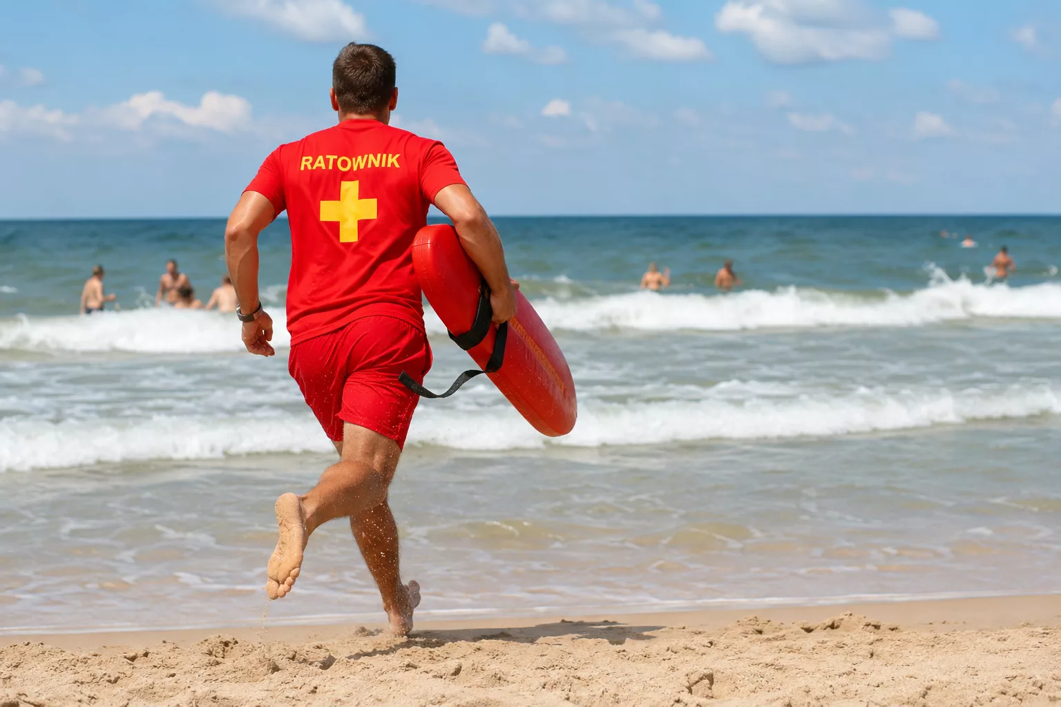 Bohaterska akcja na plaży