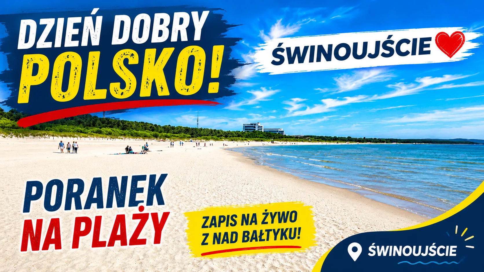 Dzień dobry Polsko! Dzień dobry Świnoujście! Tak wygląda poranek na najpiękniejszej plaży nad Bałtykiem