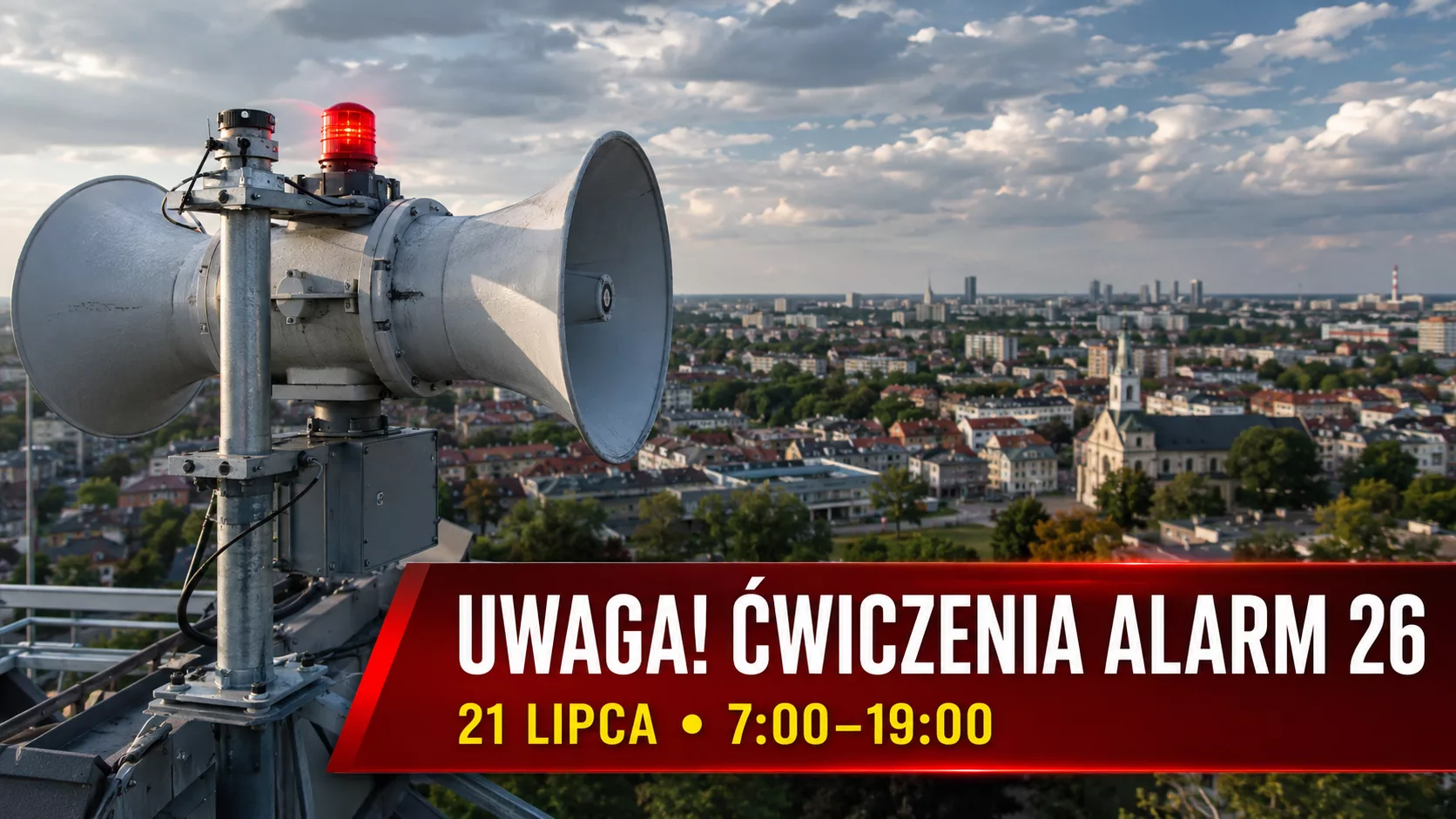 Uwaga! Syreny alarmowe w Zachodniopomorskiem. To tylko ćwiczenia „Alarm 26”