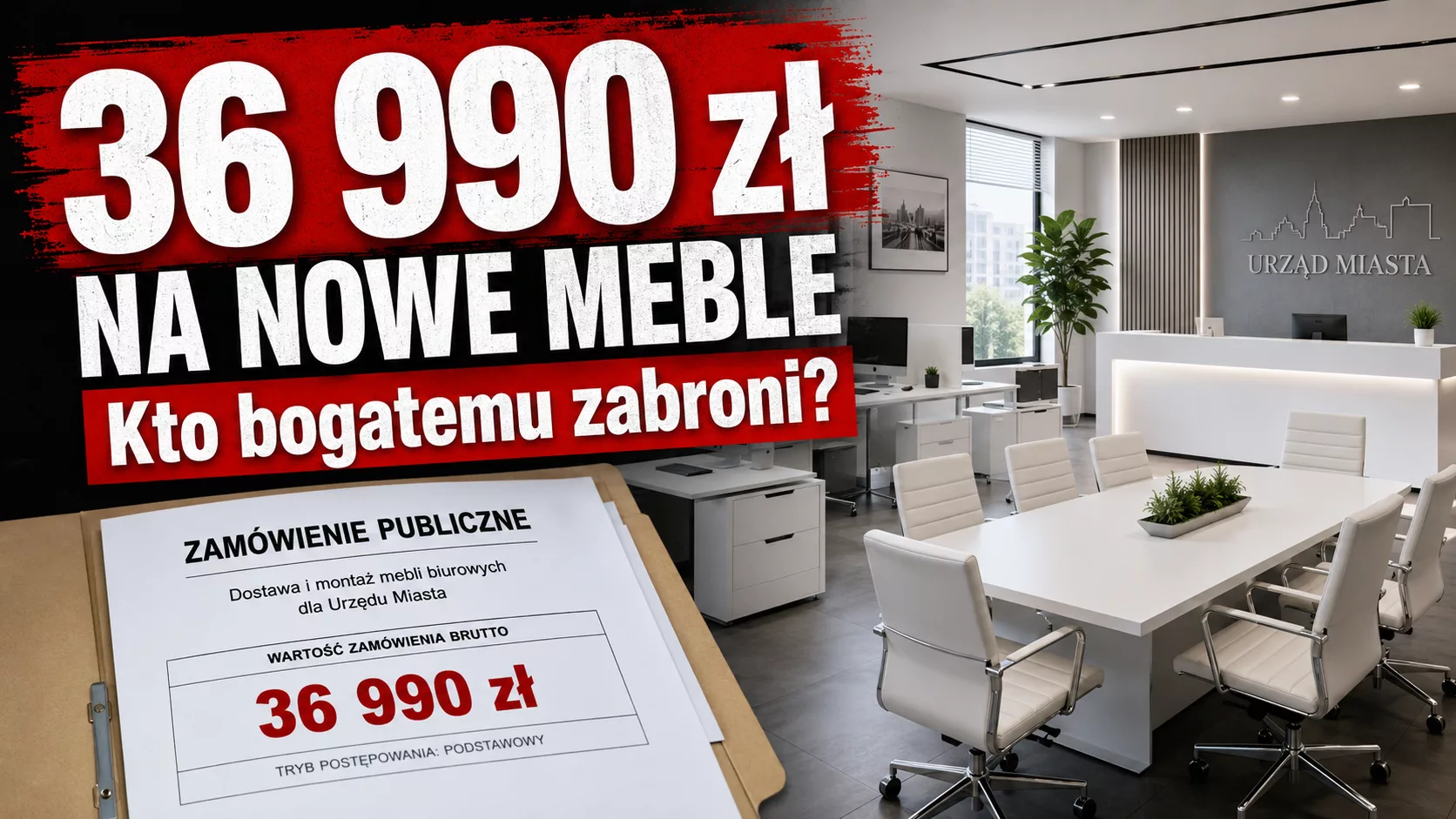 „Kto bogatemu zabroni?” Urząd Miasta Świnoujście kupuje meble za 36 990 zł