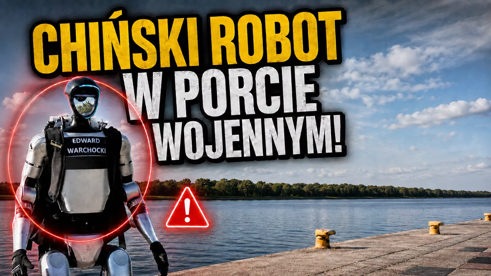 Chiński robot w Porcie Wojennym w Świnoujściu. Wojsko chciało viralowego filmu, a wywołało burzę