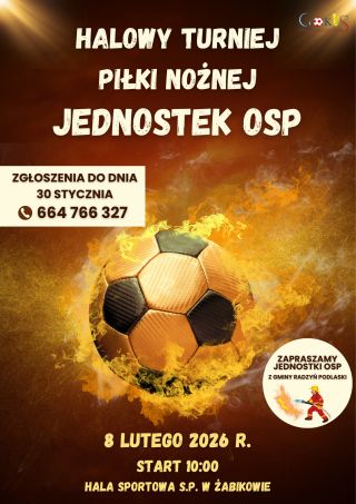 Halowy Turniej Piłki Nożnej Jednostek OSP o Puchar Wójta Gminy Radzyń Podlaski