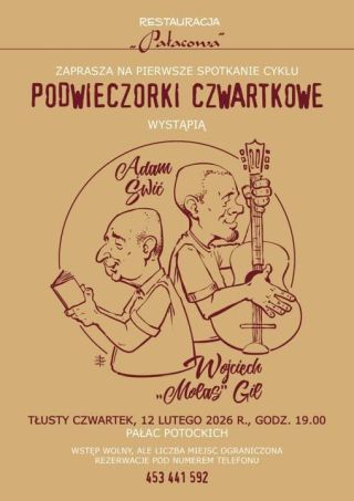 „Podwieczorki Czwartkowe” - muzyczny Tłusty Czwartek w Pałacu Potockich