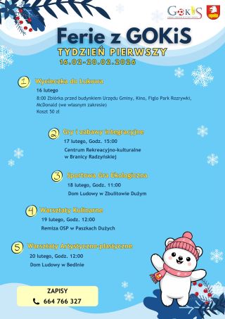 Zimowa oferta pełna pomysłów. GOKiS zaprasza dzieci na ferie 2026