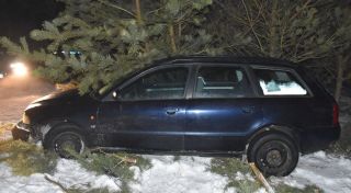 Jazdę pod wpływem alkoholu zakończył uderzeniem w drzewo