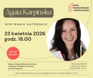 Spotkanie autorskie w radzyńskiej bibliotece - o słabościach, które stają się siłą