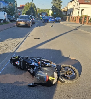 Motocyklowy wypadek na ul. Armii Krajowej w Radzyniu
