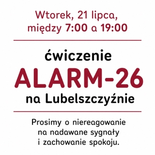 We wtorek zawyją syreny na Lubelszczyźnie. To tylko ćwiczenia „ALARM-26”