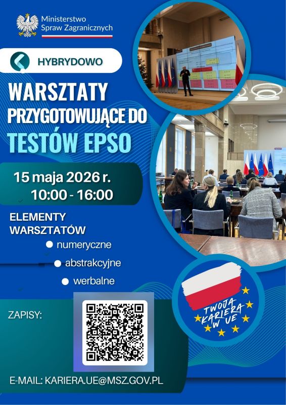 Warsztaty przygotowujące do testów EPSO – 15 maja 2026 r