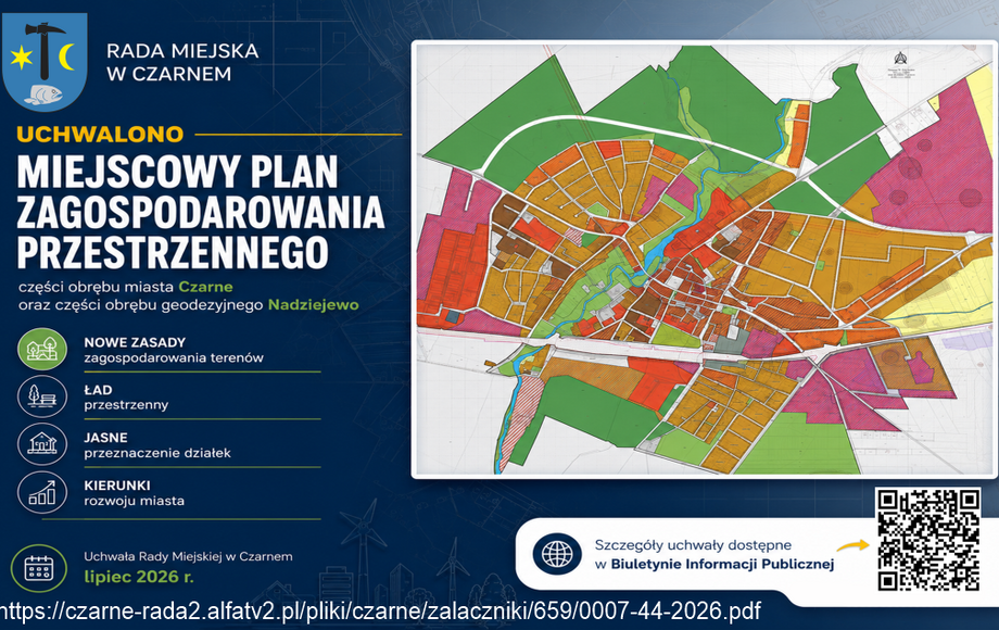 Uchwalono miejscowy plan zagospodarowania przestrzennego