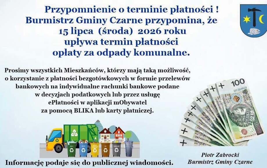 Przypomnienie o terminie płatności !