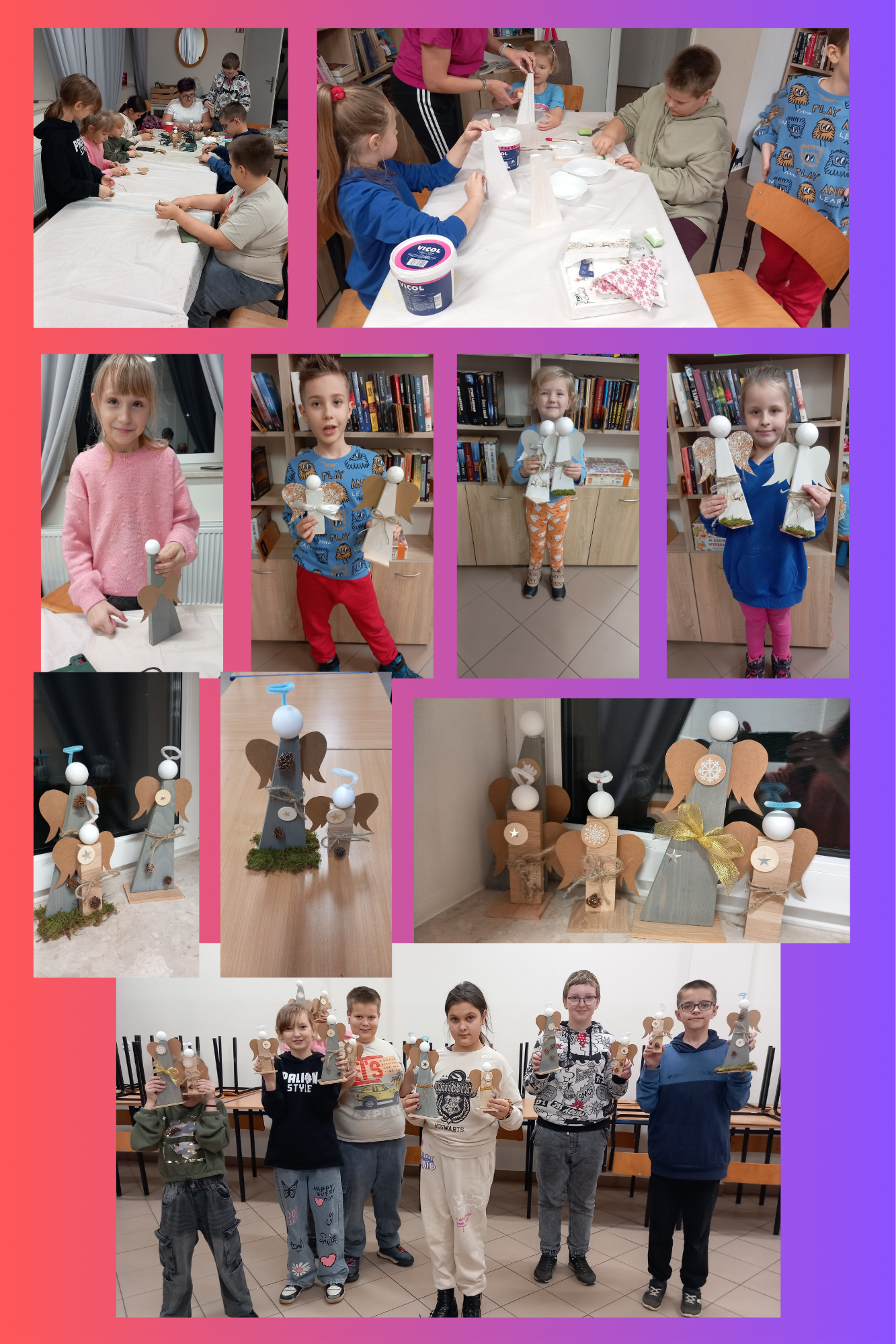 Warsztaty świąteczne w bibliotece w Uzdowie