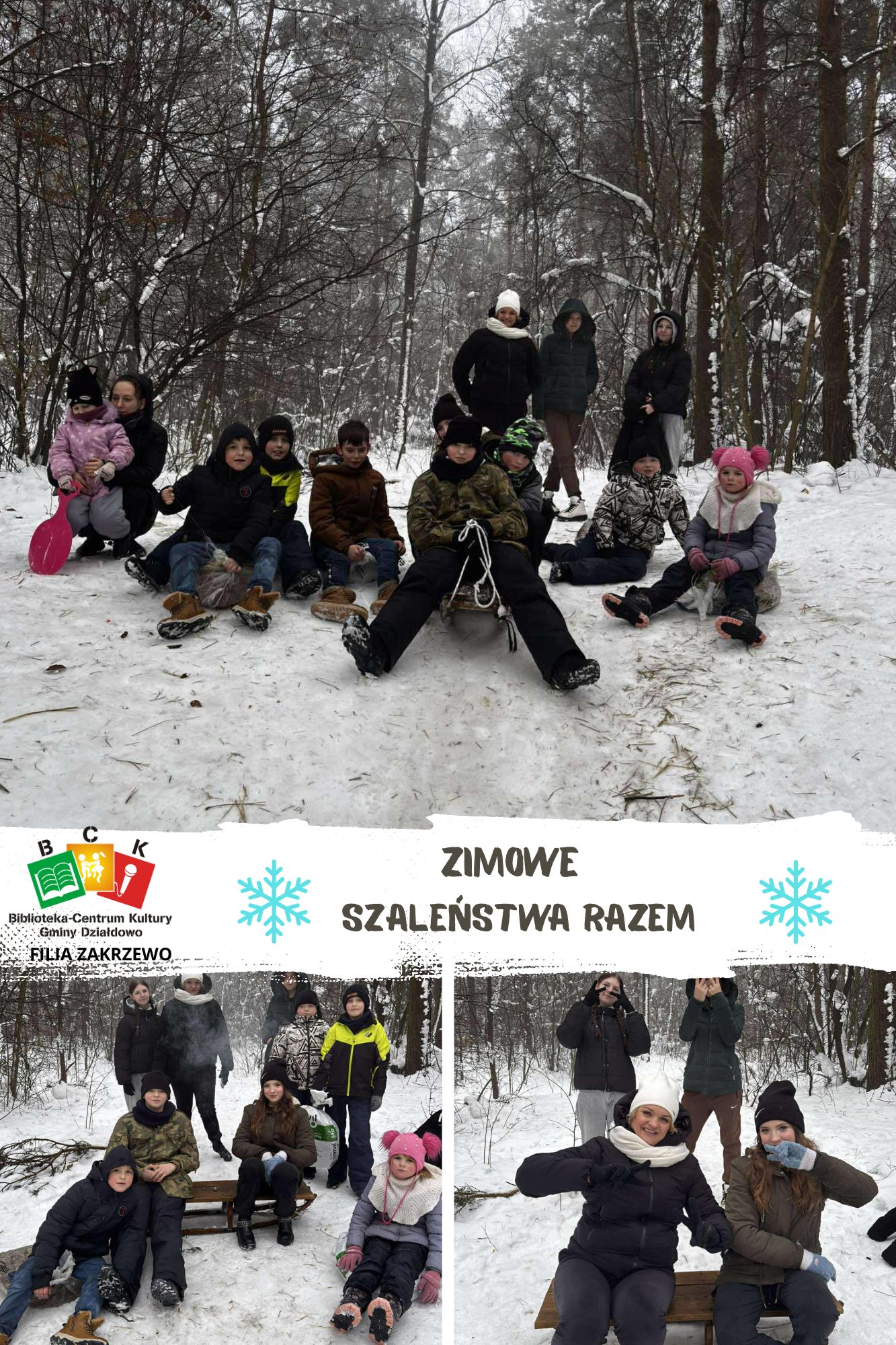 Zimowe szaleństwa razem- Świetlica w Zakrzewie