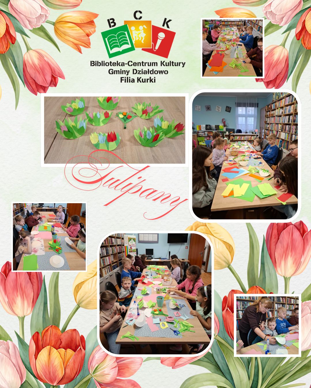 Warsztaty wiosenne w bibliotece w Kurkach