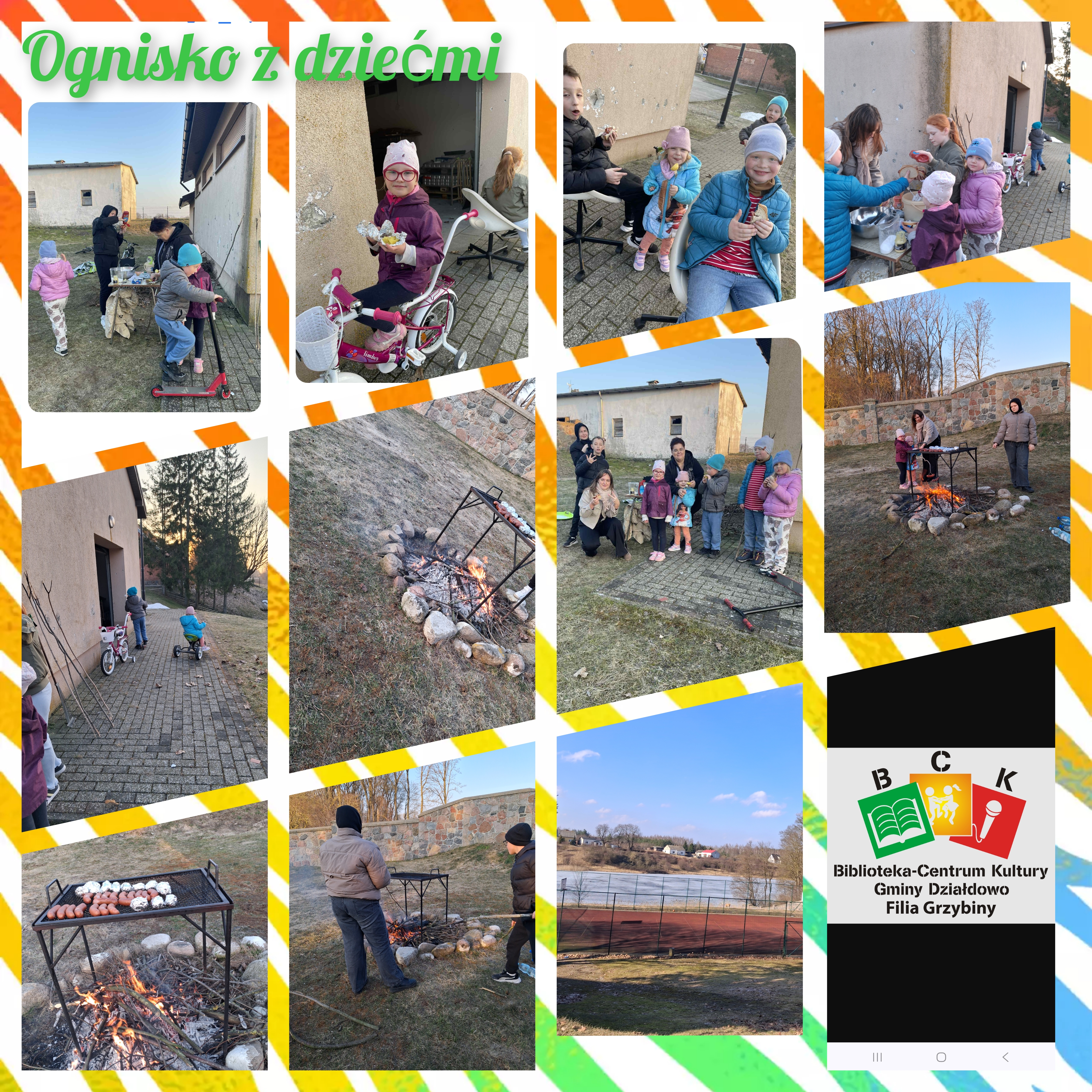 Ognisko z dziećmi – świetlica w Grzybinach