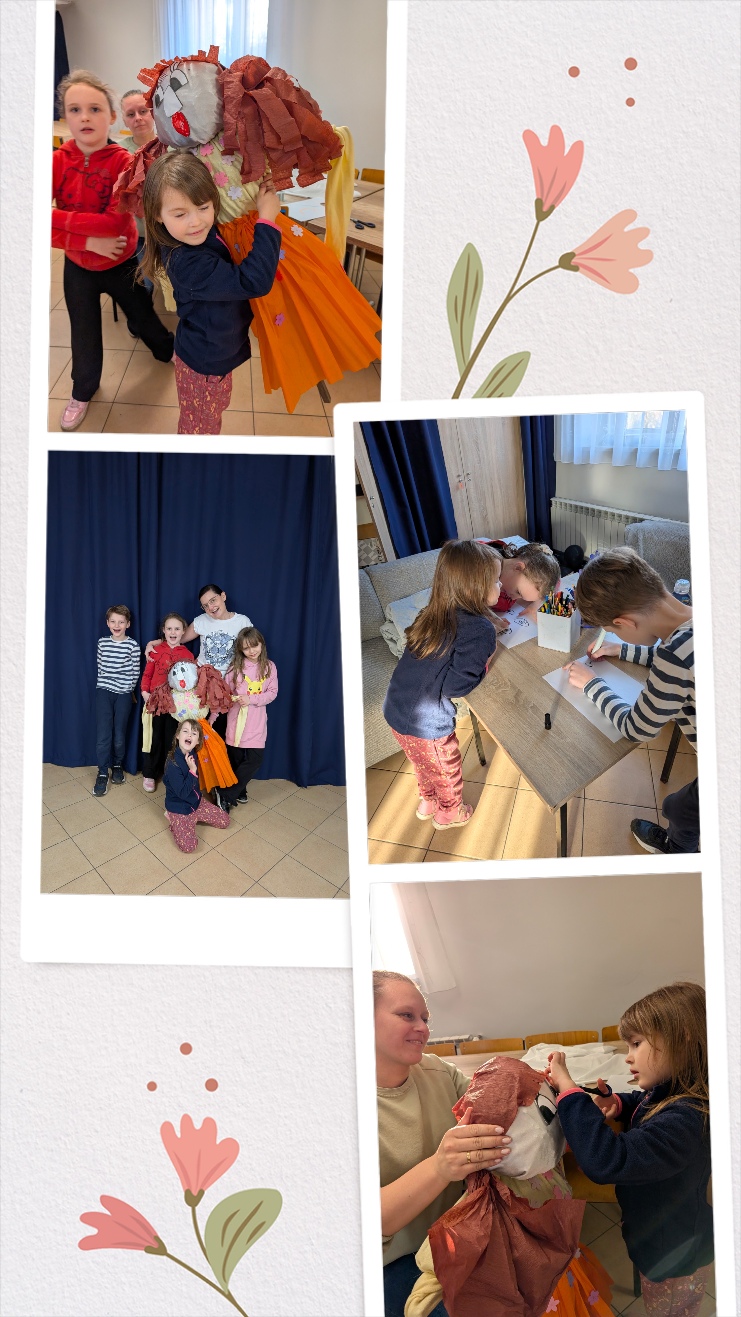 Warsztaty robienie marzanny w świetlicy w Niestoi