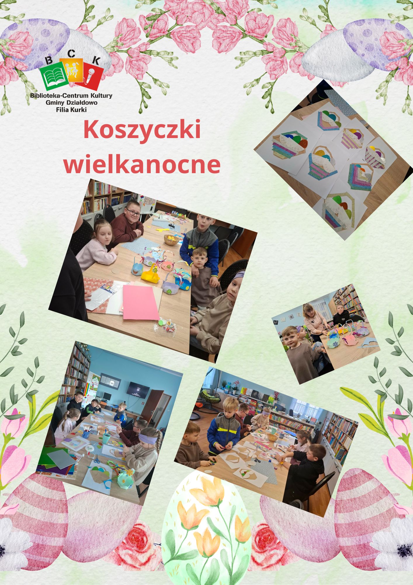 Warsztaty świąteczne w bibliotece w Kurkach